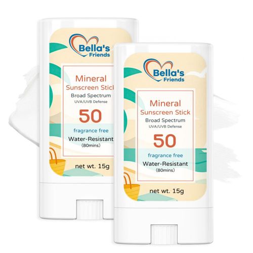Barra de protector solar Bella's Friends Life SPF 50 (2 unidades)
