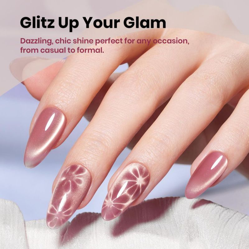 Gel de uñas Beetles 15 ml Rosa Cat Eye Sunlit