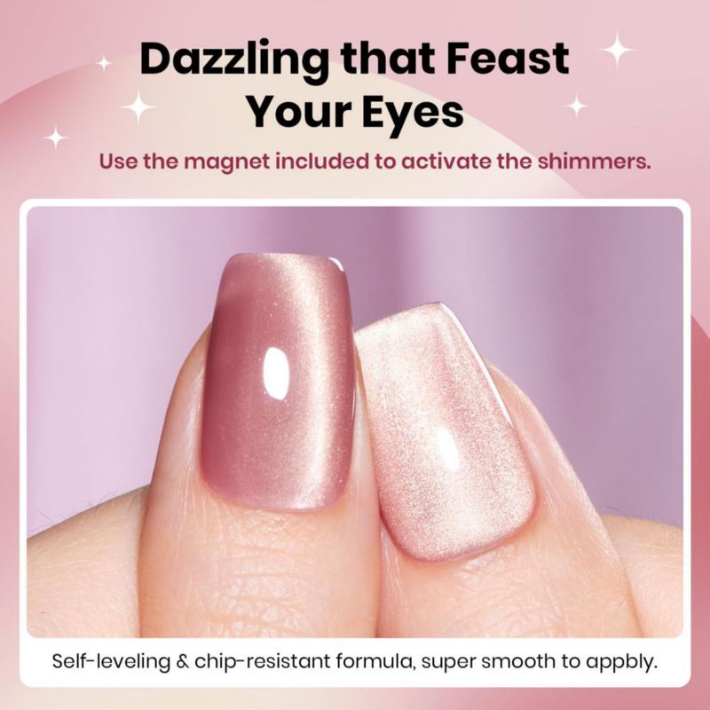 Gel de uñas Beetles 15 ml Rosa Cat Eye Sunlit