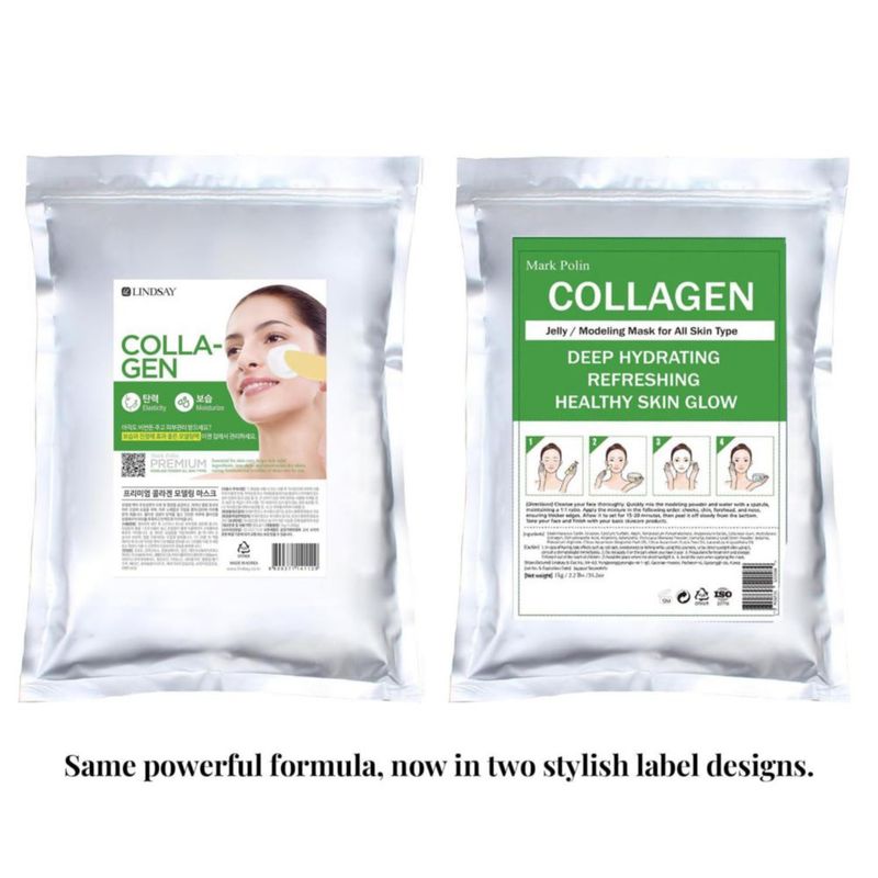 Polvo de Mascarilla Modeladora de Colágeno – Cuidado Facial – Pack de 1 kg – Mascarilla coreana para mujeres y hombres