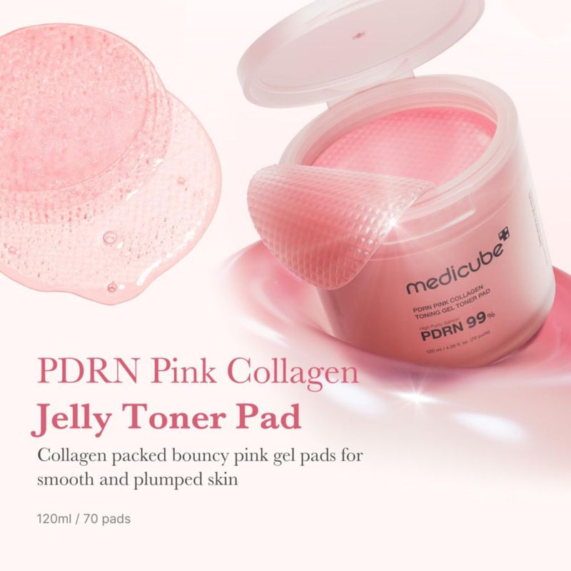 Tonificador en gel medicube Salmon DNA PDRN PDRN Pink Collagen 70 pastillas
