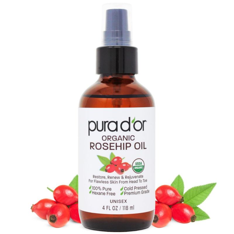 Aceite de semilla de rosa mosqueta PURA D'OR 120 ml 100% puro prensado en frío