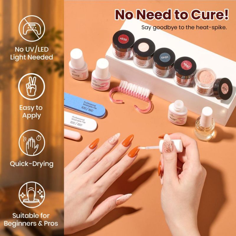 Kit de uñas con polvo de inmersión Beetles Gel Polish - 20 colores