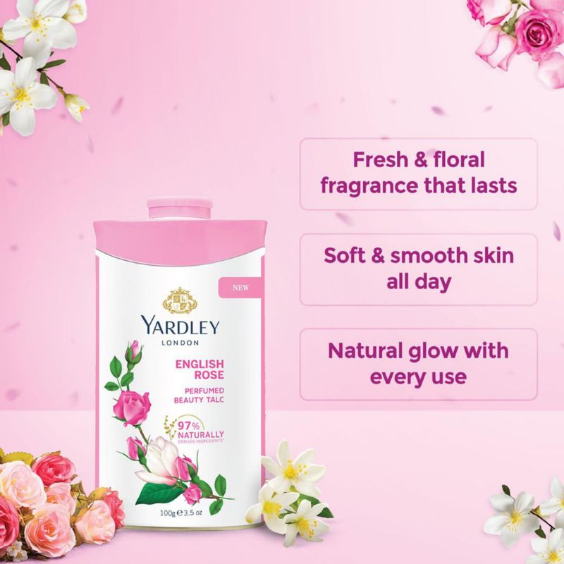Talco perfumado Yardley London English Rose 250 g