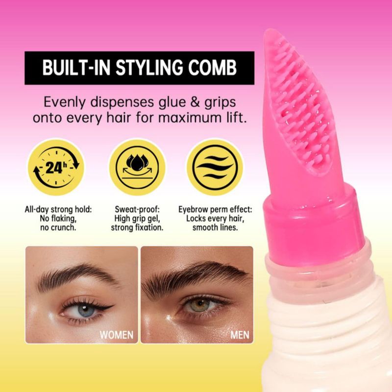 Pegamento para Cejas HUDABABY Pack de 2 Transparente y de Larga Duración