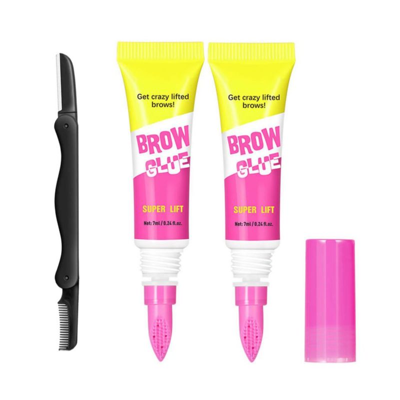 Pegamento para Cejas HUDABABY Pack de 2 Transparente y de Larga Duración