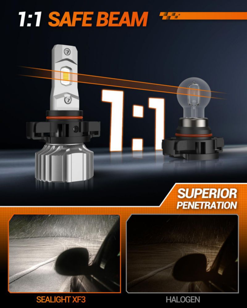 Luz antiniebla SEALIGHT 5202 44.000 lm 6500 K Pack de 2