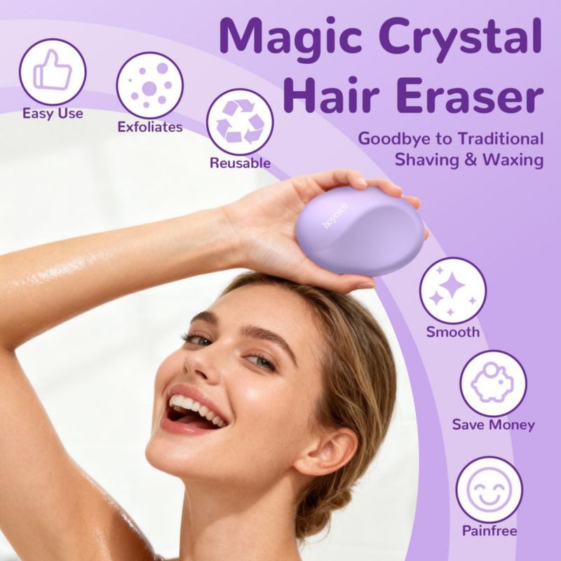 EPILADOR hoyesch Crystal Borrador de Vello Violeta