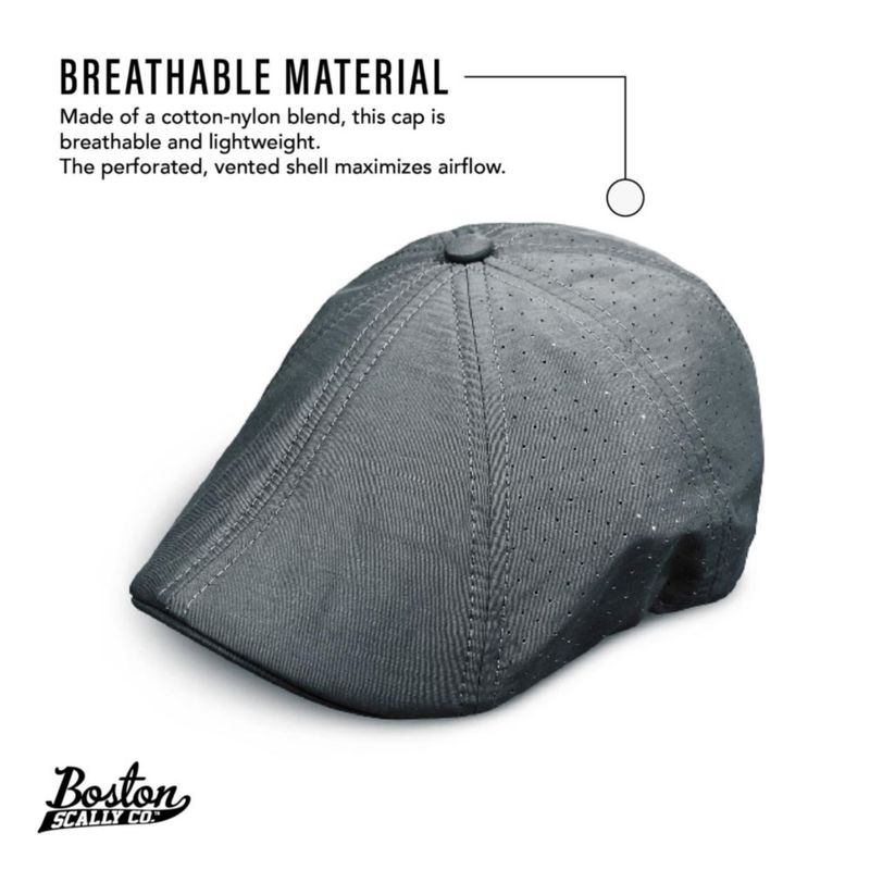 Gorra Boston Scally Co. Cool Air de 8 paneles gris oscuro - Talla S