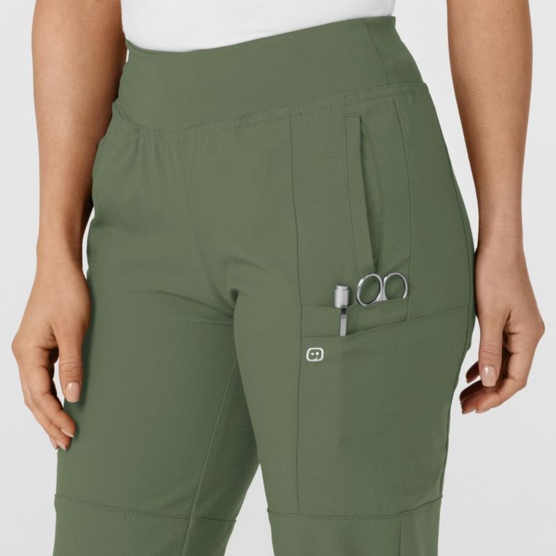 Pantalones WINK W123 Cargo Scrub Oliva Talla Media Alta
