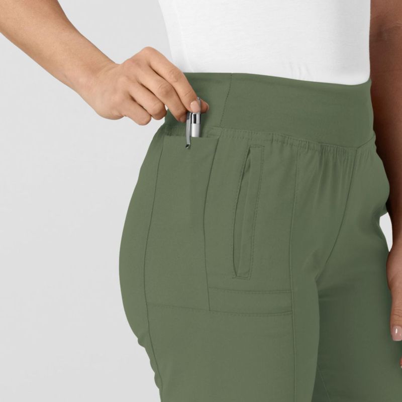 Pantalones WINK W123 Cargo Scrub Oliva Talla Media Alta