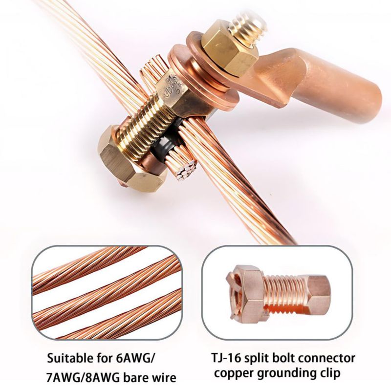 Conector de perno dividido Bntyok - Pack de 6 cobre 6-8 AWG