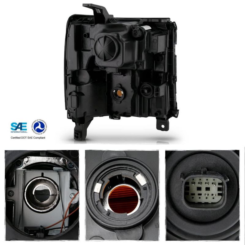 Faro delantero AKKON para Chevy Silverado 1500 2016-2019 (cromo)