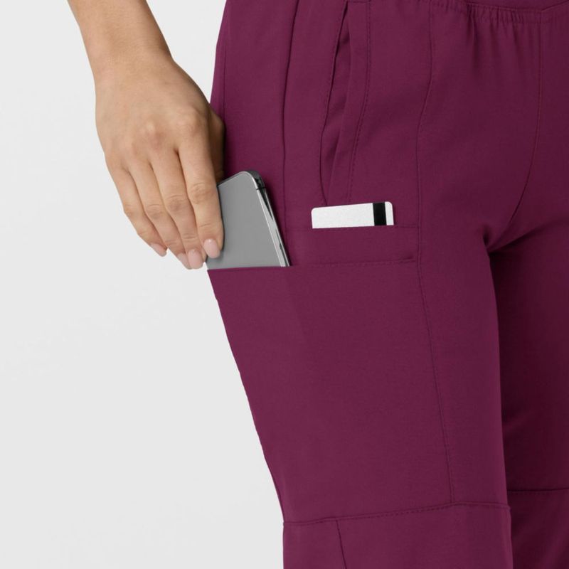 PANTALONES WINK W123 Cargo Scrub Color Vino 1X TAL