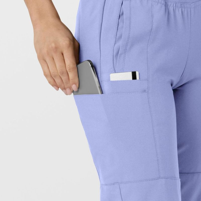 PANTALONES WINK W123 Cargo Scrub Azul Celeste XS (talla única)