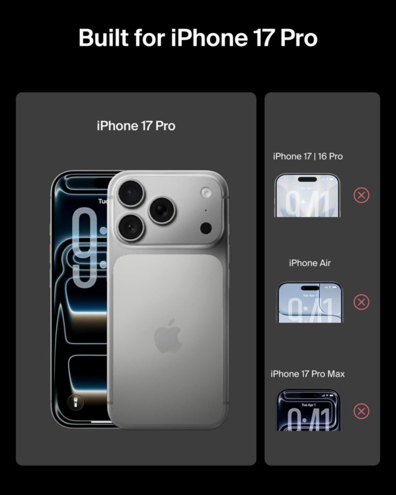 Protector de pantalla de privacidad de vidrio Belkin para iPhone 17 Pro
