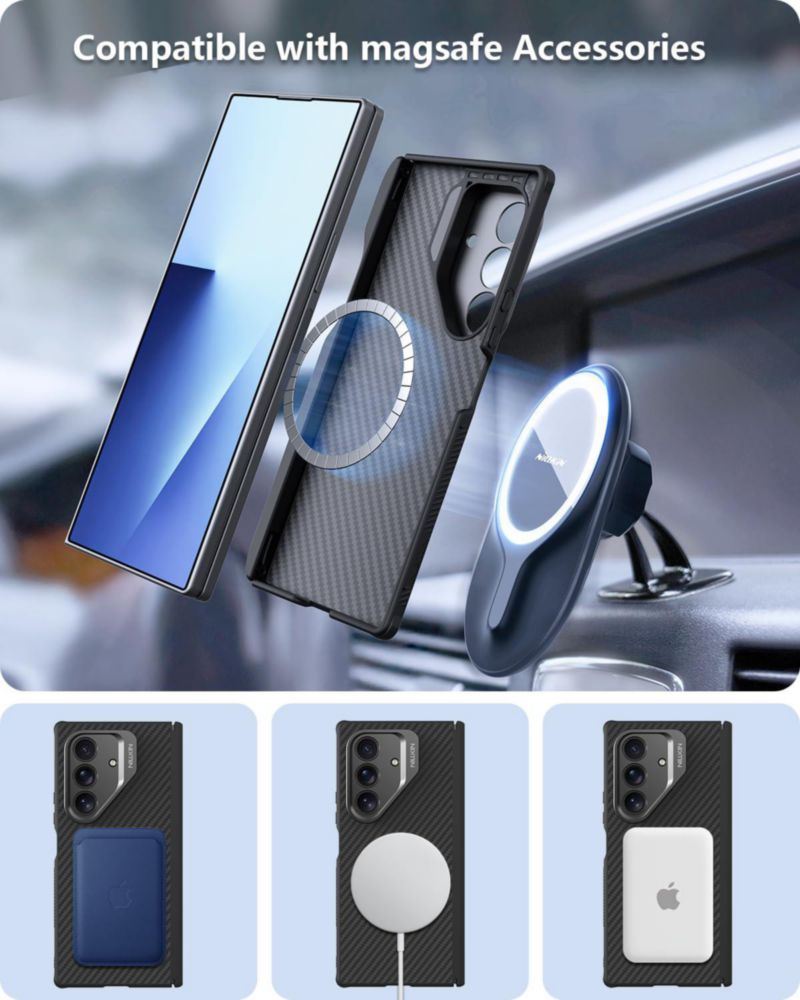 Funda Nillkin para Samsung Galaxy Z Fold 7 MagSafe negra