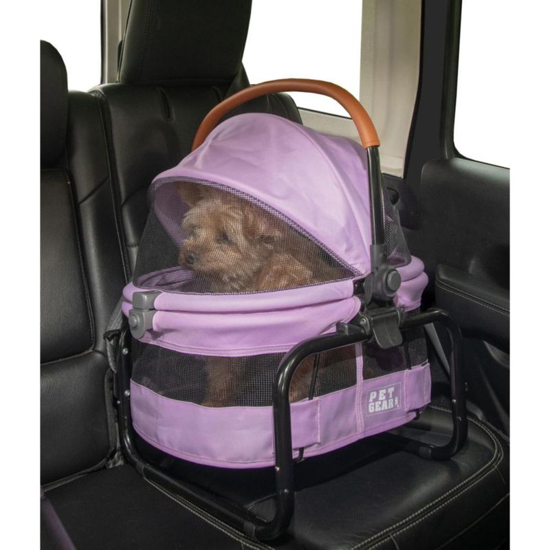 Asiento para mascotas Pet Gear 39 cm Lila Sin Cremallera Vista 360