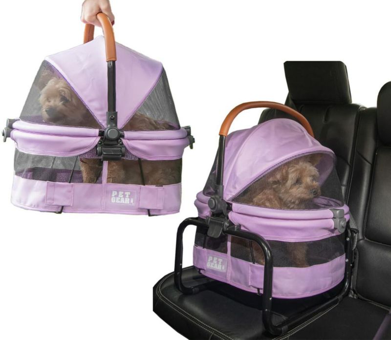 Asiento para mascotas Pet Gear 39 cm Lila Sin Cremallera Vista 360