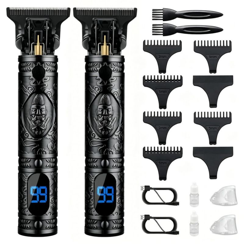 Recortadora de barba Saoilli con cuchilla T y pantalla LCD - 180 min