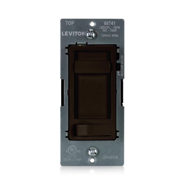 Interruptor regulador Leviton 66741‑B Marrón 120 V 150 W LED