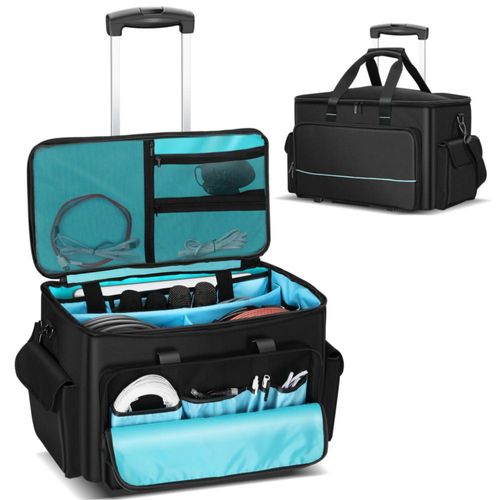 Bolsa de cables para DJ Iridesc de 52 cm con ruedas y divisores extraíbles