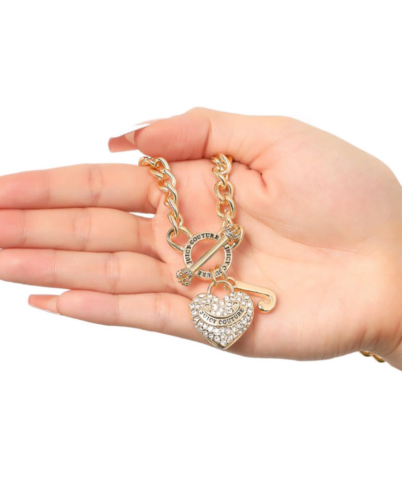 Collar Juicy Couture tono dorado corazón 41‑71 cm