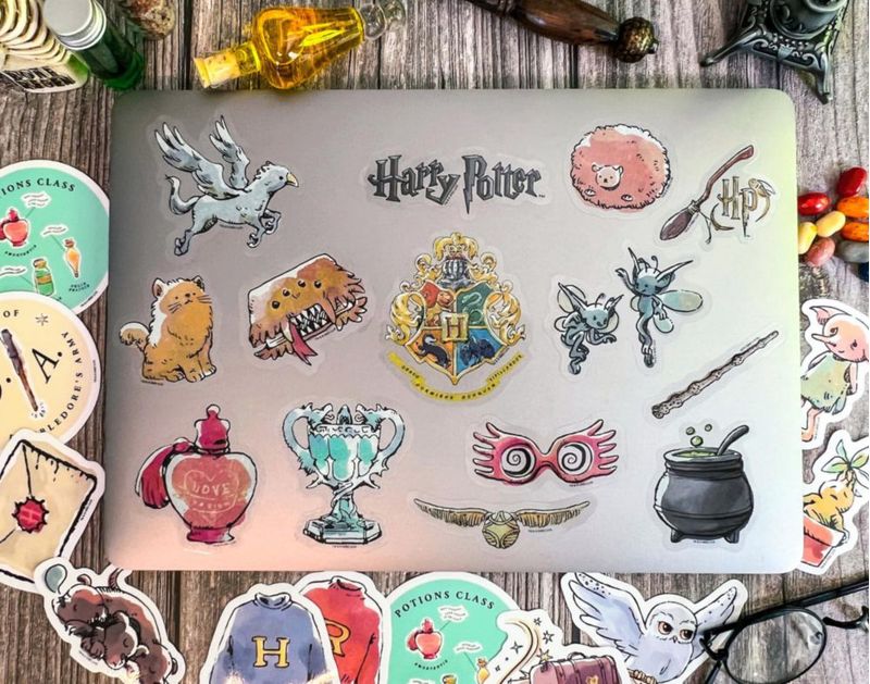 Pack de 50 pegatinas transparentes de Harry Potter – CON*QUEST