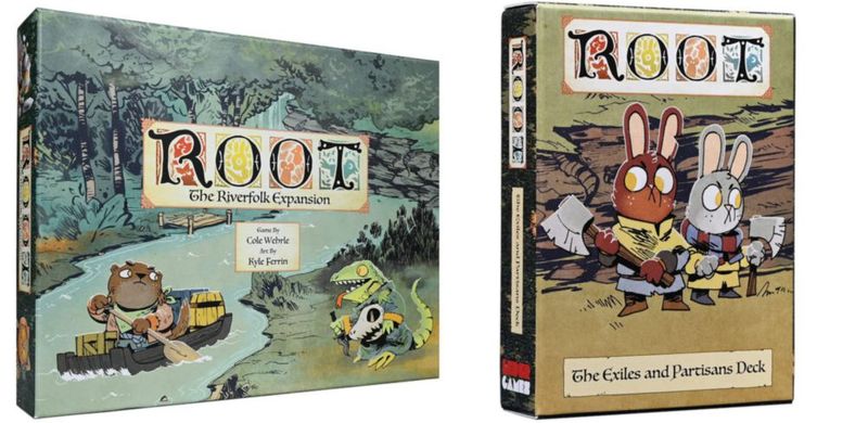 Expansión Riverfolk de Root y mazo de Exiliados y Partisanos