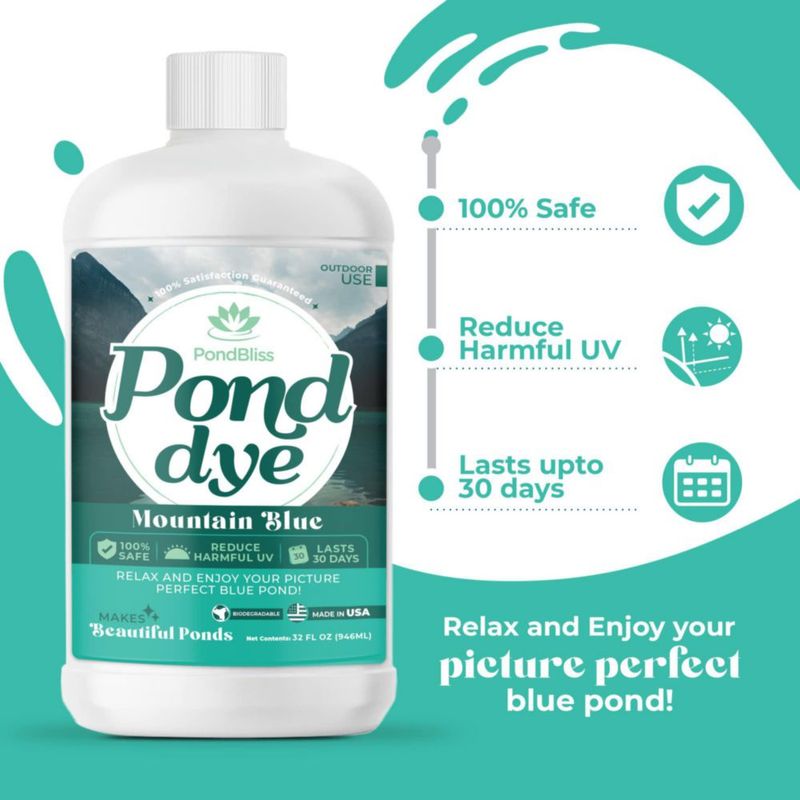 Tinte para Estanques PondBliss 946 ml Azul Seguro para Peces