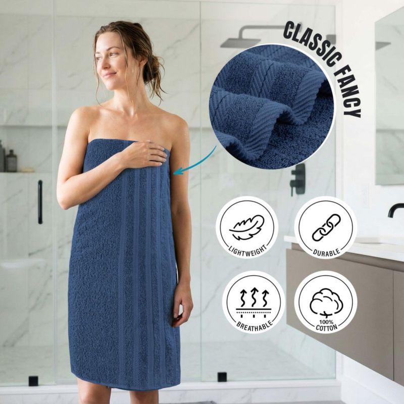 Juego de Toallas Utopia Towels 8 piezas color azul marino