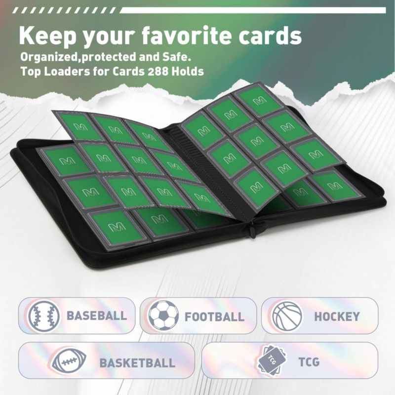 Carpeta MOSLA de 9 bolsillos para 288 cartas fundas de 3 × 4 pulg.