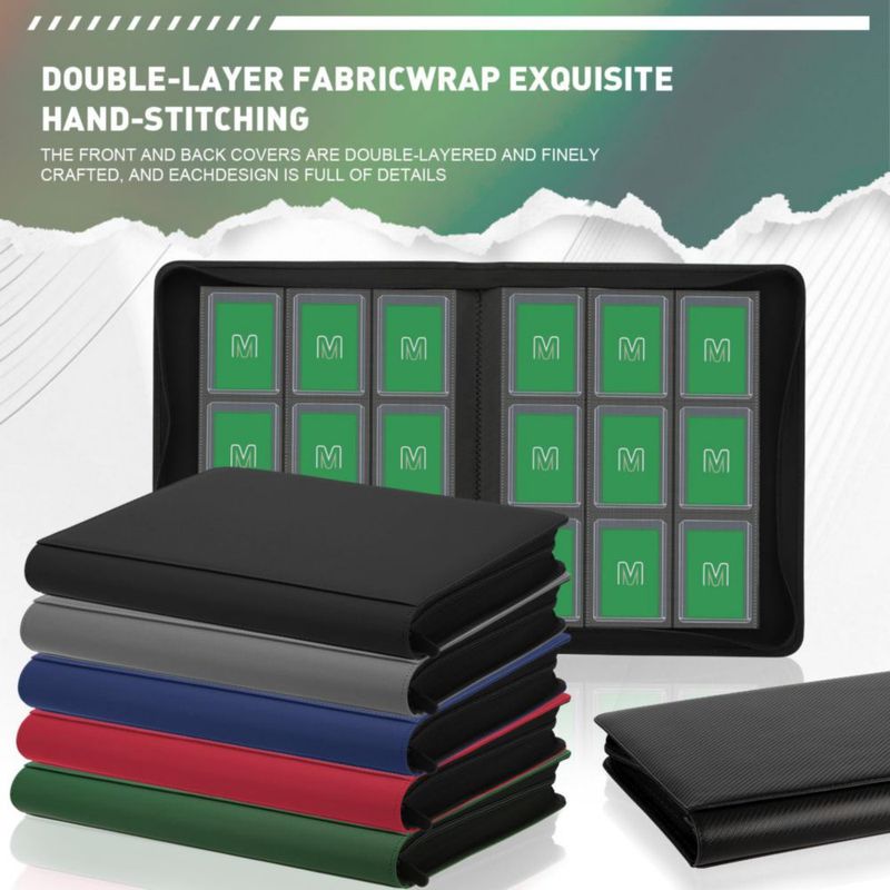 Carpeta MOSLA de 9 bolsillos para 288 cartas fundas de 3 × 4 pulg.