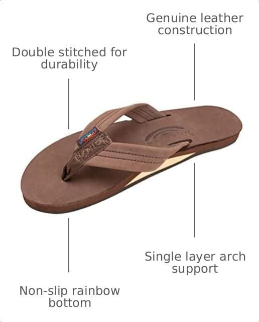 Sandalia Rainbow Talla Extragrande (22-24 cm) Cuero Espresso