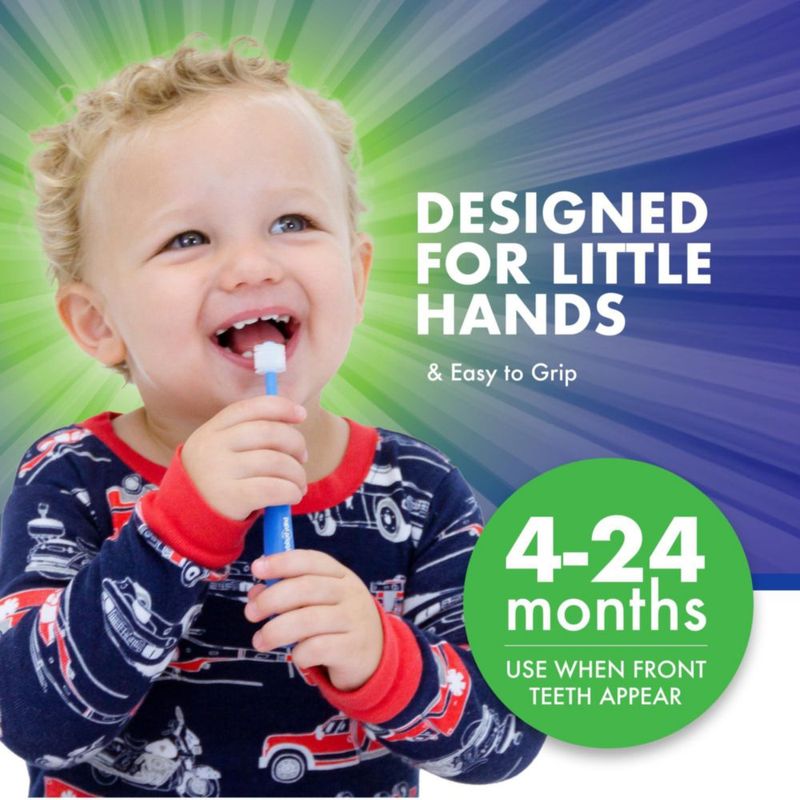 Cepillo de dientes Brilliant - Pack de 3 azul para 4 a 24 meses