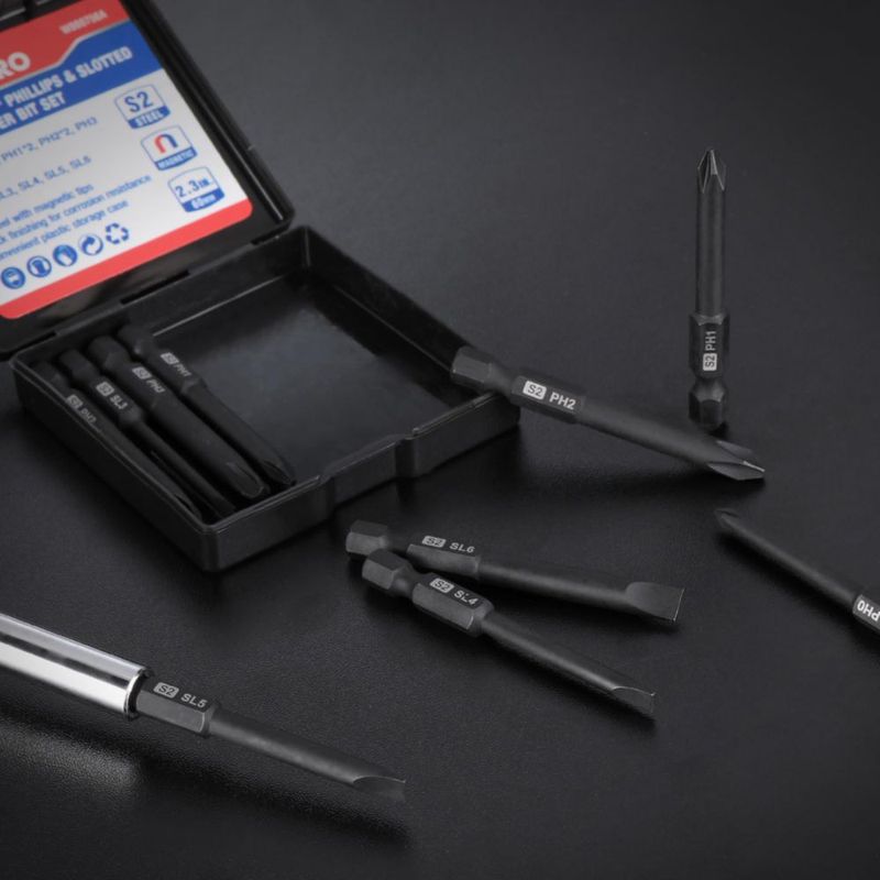 Juego de Brocas para Destornillador WORKPRO 10 pzas 1/4" Vástago Hexagonal