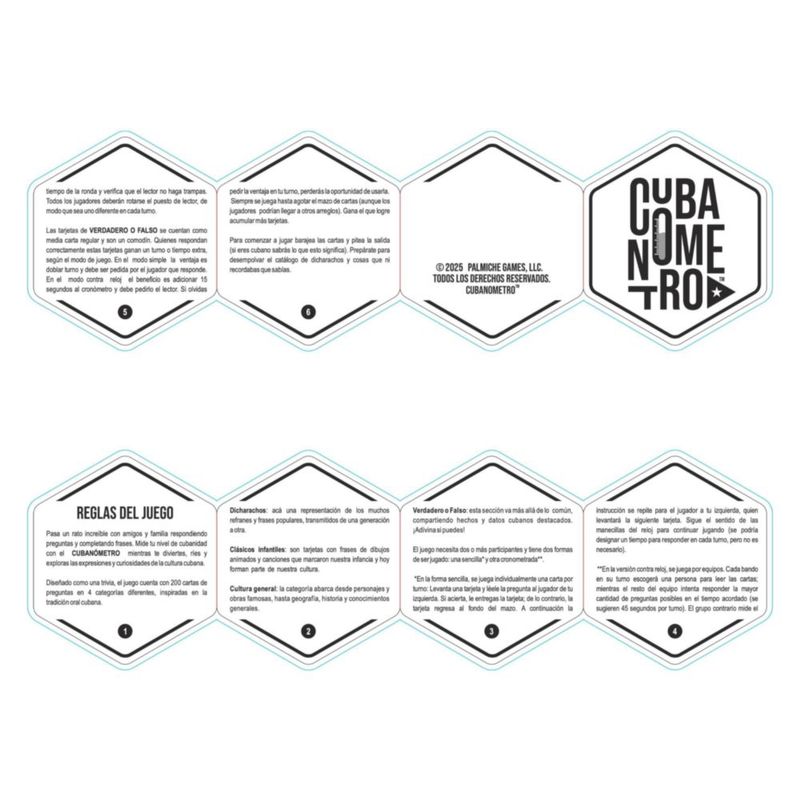 Juego de Cartas Cubanómetro: Trivia en Español para 2 o más Jugadores