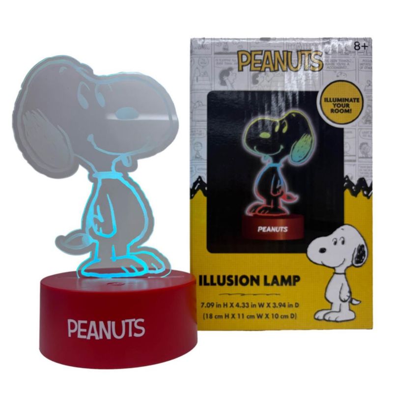Lámpara LED Idea Nuova 18 cm 3D Snoopy con Cambio de Color