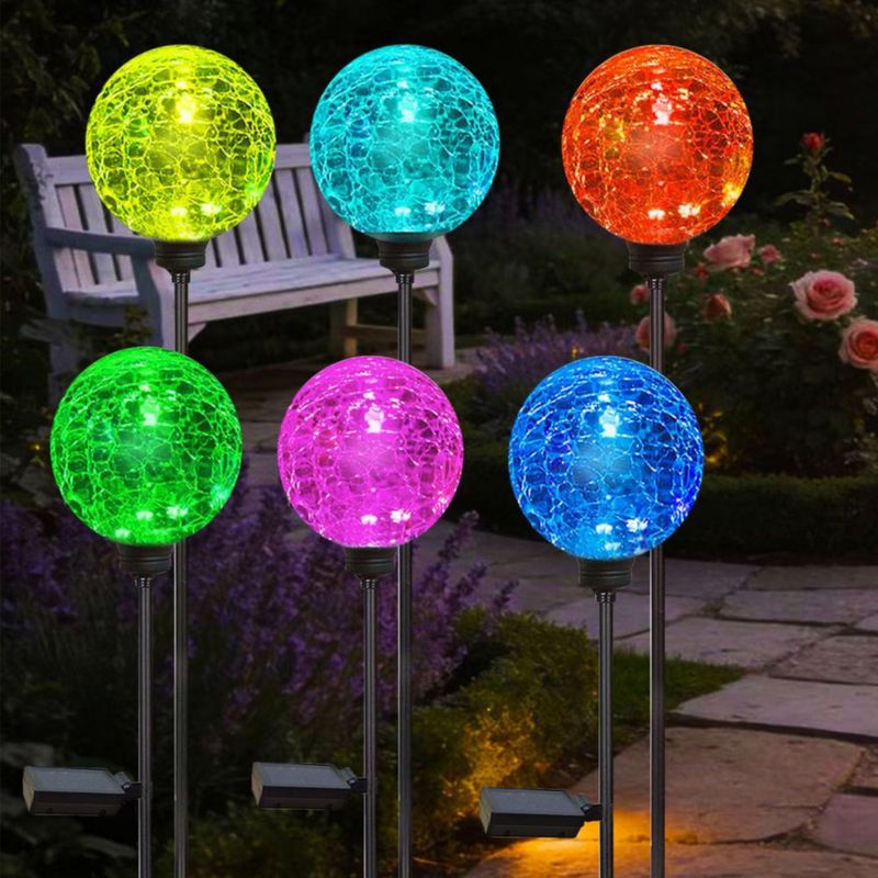 Luces solares de jardín HOOEN pack de 6 multicolor impermeables