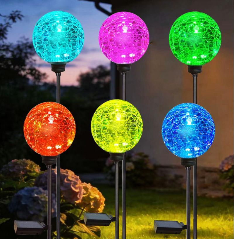Luces solares de jardín HOOEN pack de 6 multicolor impermeables