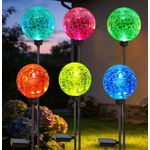 Luces solares de jardín HOOEN pack de 6 multicolor impermeables
