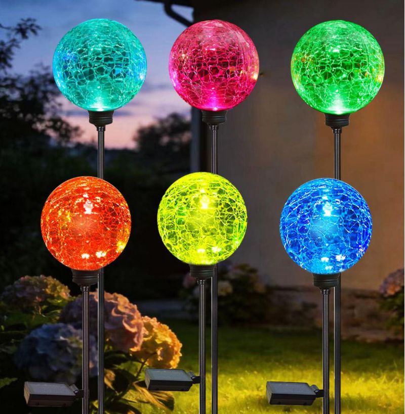 Luces solares de jardín HOOEN pack de 6 multicolor impermeables