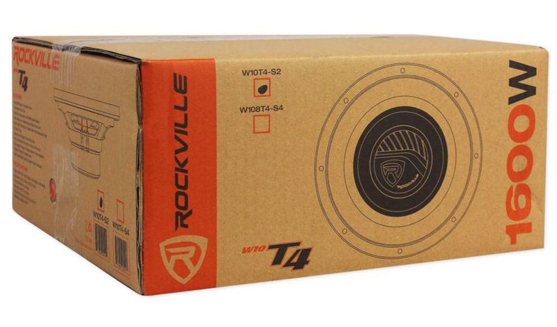 Subwoofer para coche Rockville 25 cm 300 W RMS 2 Ω Slim