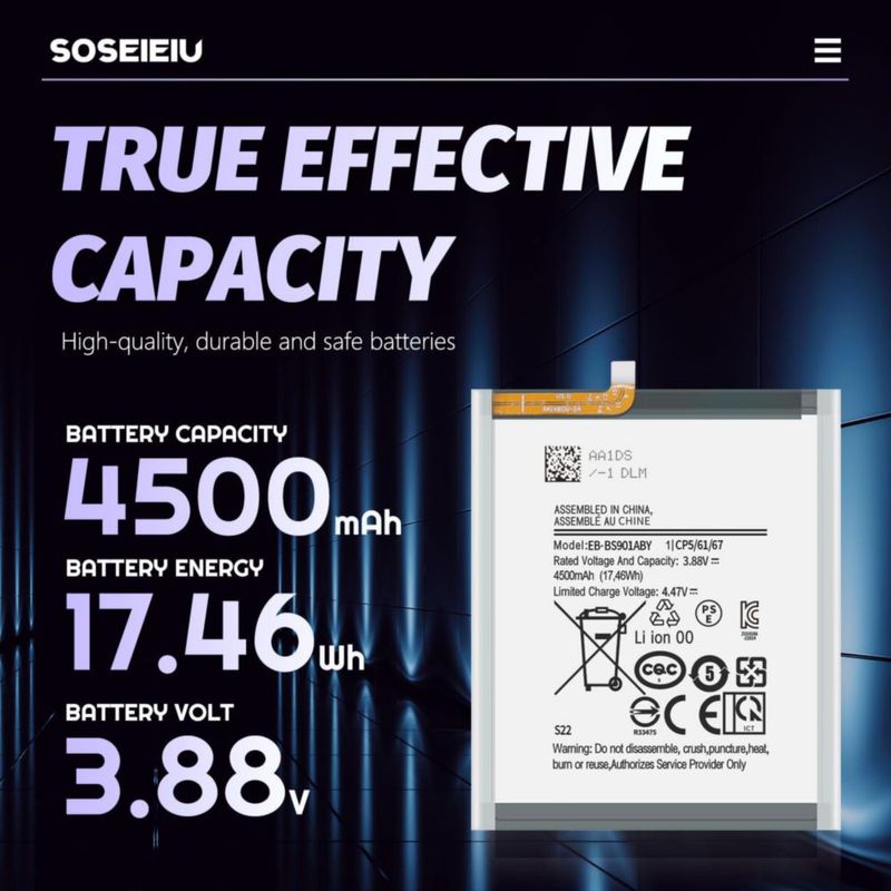 Batería Soseieiu Galaxy S22 4500 mAh EB-BS901ABY