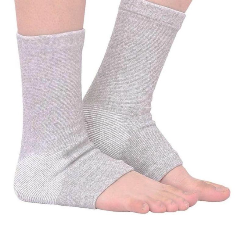 Mangas de compresión para pies ROBOHOOK de bambú 2 pares gris talla única