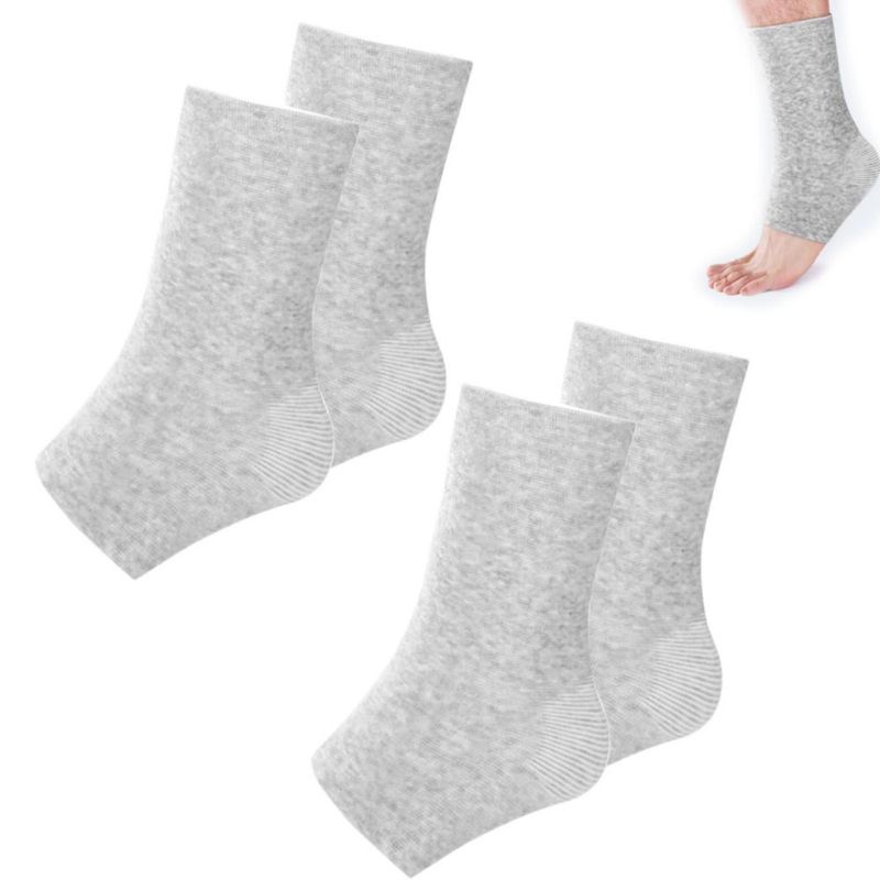 Mangas de compresión para pies ROBOHOOK de bambú 2 pares gris talla única