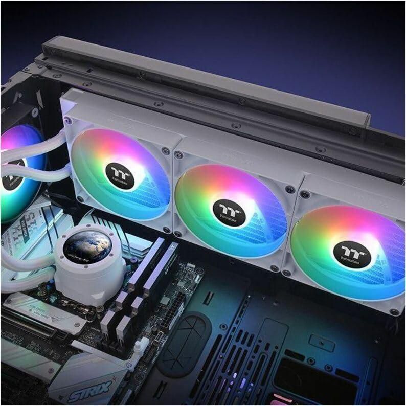 Cooler líquido Thermaltake TH420 V2 ARGB blanco con LCD