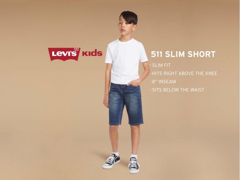 Pantalones cortos Levi's 511 Slim Fit Megatron para niños talla 8