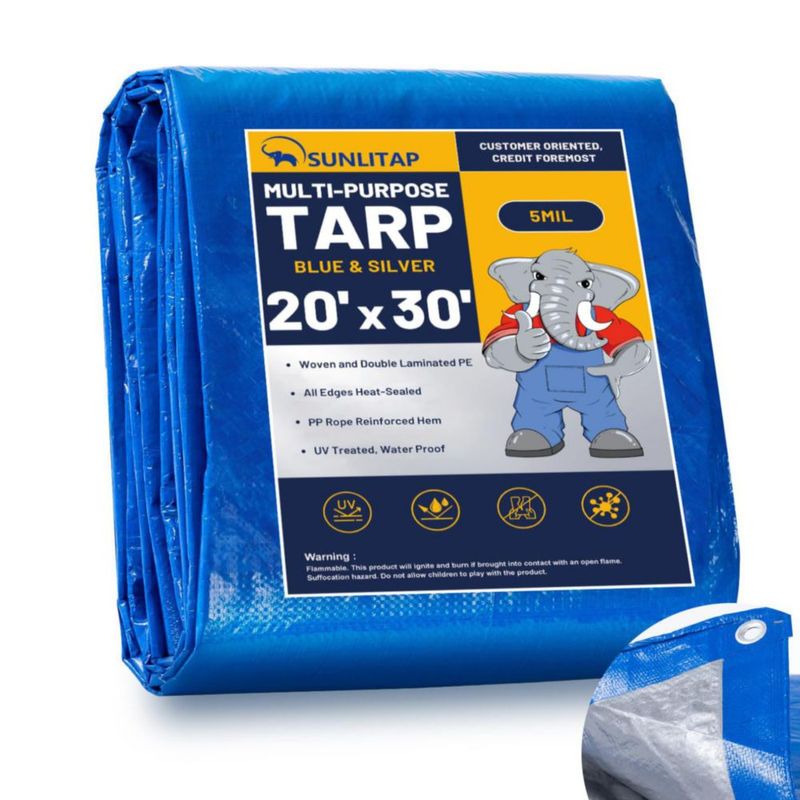 Lona SUNLITAP 6 x 9 m Azul 5 mil Impermeable