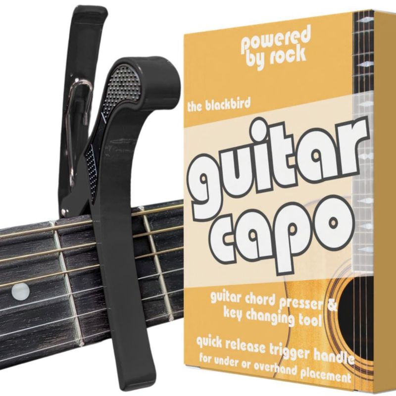 Capotraste Powered By Rock Blackbird para Guitarra Acústica y Eléctrica